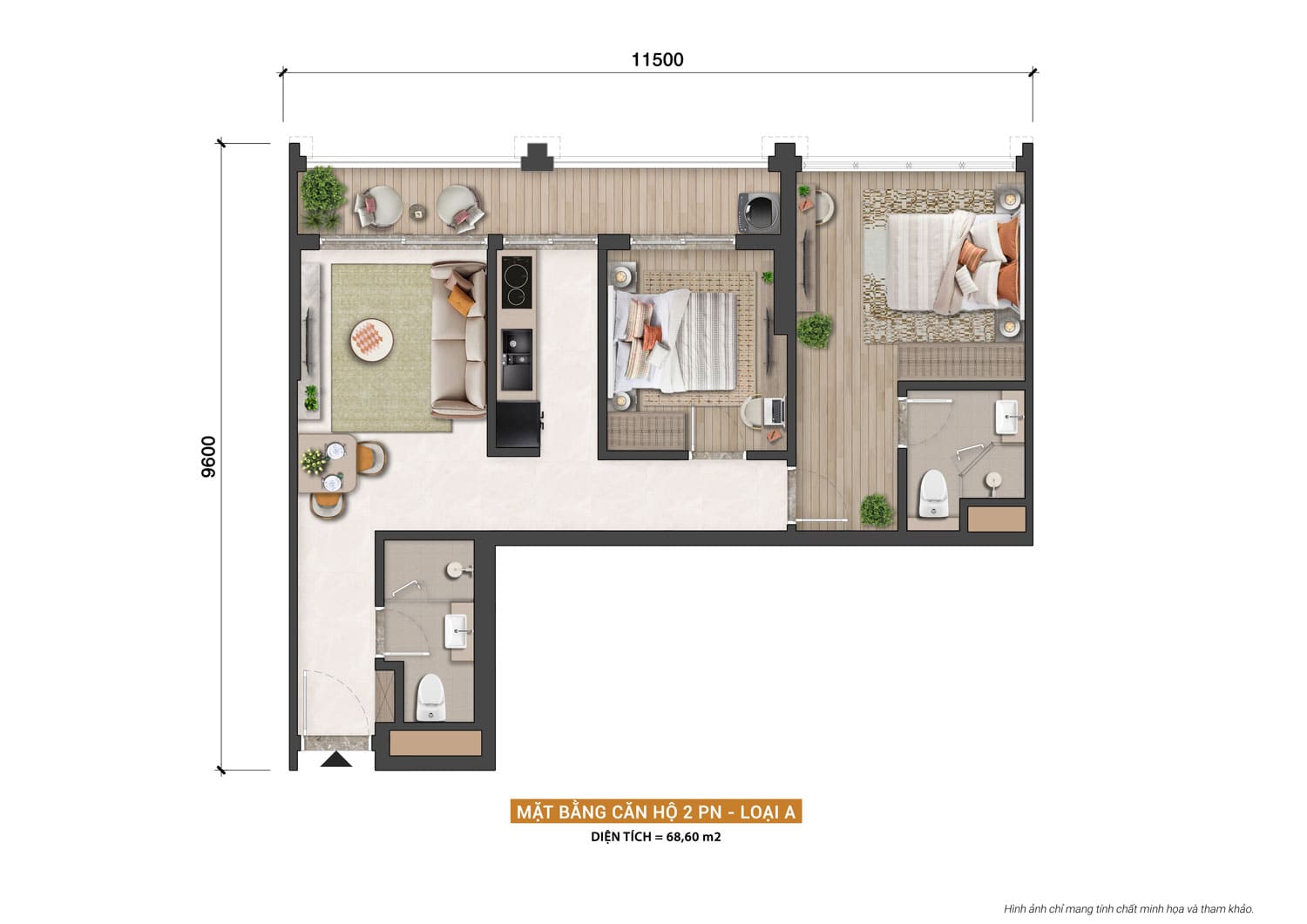 Layout-thiet-ke-can-ho-2-phong-ngu-loai-dien-tich-68,60m2-du-an-sun-group-Nha-Trang Layout thiết kế căn hộ 2 phòng ngủ loại 68,60m2 dự án Sun Group Nha Trang